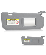 Right Passenger Side Sun Visor SunVisor Without Light for Hyundai Elantra 2011 2012 2013 2014 2015 852203X000TX (Gray)