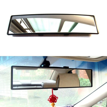 TRNOI Car Rearview Mirror 1PC, 11.81 Inch Panoramic Convex Rearview Mirror,Interior Clip-on Wide Angle Rear View Mirror,Universal for Car/SUV/Truck(White)