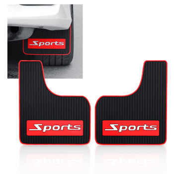 jeseny 2 PCS Car Mud Flaps Soft Material Automotive Rubber Mudguard Universal Mud Flaps Guards Splash Front and Rear Anti-Fly Splash Paddy Board Exterior Accessories Mud Decoration (Sports)