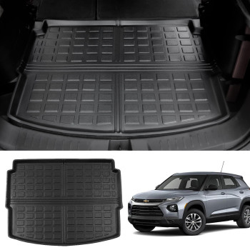 powoq Trunk Mat Compatible with 2021-2024 Chevrolet Trailblazer Cargo Liner (Only for Upper Deck) All Weather Replacement for 2021 2022 2023 2024 Chevrolet Trailblazer Accessories (Trunk Mat)