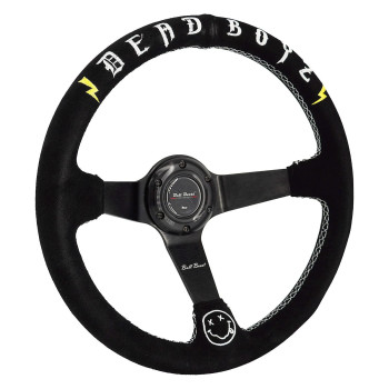 Performance DEADBOYZ Steering Wheel 350mm Deep Dish 6 Bolt For JDM Sport Racing Steering Wheel Alcantara Horn Button Included