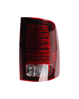 Dasbecan Tail Lights Assembly Passenger Side Red Lens Black Interior Compatible With Dodge RAM 1500 2013-2018 RAM 1500 Classic Warlock 2019-2022 RAM 2500 3500 2014-2018 Replaces 68093080AB 68093080AC