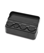 Ajxn 1 PC Coin Holder for Car, Portable Mini Change Storage Box, Coin Organizer, Portable Coin Storage, Car Interior Accessories, Suitable for Most Car and Trucks (Black)