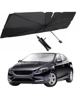 Luckyliz Sedan SUV Car Windshield Sun Shade,Foldable Automotive Windshield Shade, UV Protection & Heat Insulation Foldable Sun Shade, Easy to Store and Use (57 X 31 in)