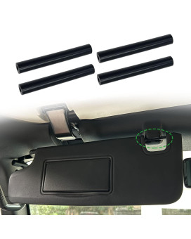 Sun Visor Repair Kit for Jeep Wrangler JK JKU 2007-2017 Repair Tubes for Left & Right Side Sunvisor,4Pcs(Black)