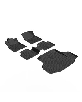 WORFRIL Floor Mats Compatible with 2017-2022 Honda CRV, 3D Waterproof CR-V Full Set, All-Weather Anti-Slip Cargo Liner (Floor Mats+Rear Trunk Mat+Rear Backrest Mats, Fit Fuel Model)