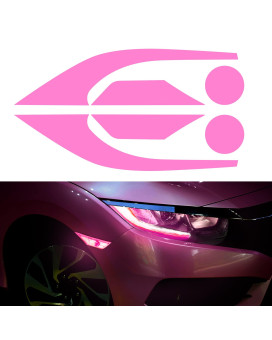 TOMALL 3 Pair Vinyl Smoke Tint Fog Light Headlight Side Marker Light Film for Honda Civic 2016-2021 Fender Turn Signal Light Stickers Self Adhesive Decals Car Vinyl Smoke Stickers Decoration (Pink)