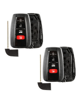 2X Remote Key Fob Shell 4btn Case for Toyota Camry (HYQ14FBC)