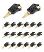 QWORK 5P8500 Cat Keys, 20 Pack Ignition Keys for Caterpillar Heavy Equipment