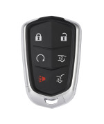 HelloAuto Key Fob Replacement for 2015-2018 Cadillac Escalade ESV Key Remote, Keyless Entry Remote 6-Buttons Key Fob Cover Case. FCC ID: HYQ2AB (Empty Key Shell)