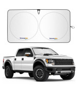 YeewayVeh Car Windshield Sun Shade, Front Window Sunshade Cover for 2015-2023 F150 Interior Accessories Protect from Sun Heat, Truck Sun Shade for Windshield Keep Car in Cool, Large (69 x 36 inch)