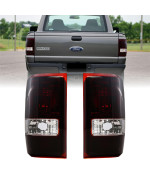USR DEPO 01-11 Ranger Dark Cherry Red Clear Rear Tail Lights (Left + Right) Compatible with 2001-2011 Ford Ranger (Dark Cherry Red Lens, Plug and Play, 2 PC Set)