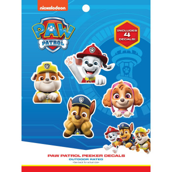 Paw Patrol Peeking Decals - Set of 4 Paw Patrol Stickers for Kids and Adults - Vinyl Decals for Laptop, Tumbler, Water Bottle, Vehicles - Nickelodeon Stickers