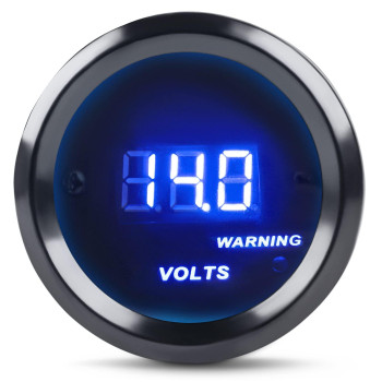 WATERWICH DC12V Voltmeter Blue Digital LED Volt Gauge Voltage Meter Kit 2inches 52mm for Car Truck Vehicle Automotive