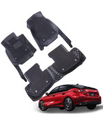 7DEEKEI for 2022-2024 Honda Civic Hatchback & Type R Trunk Mat + Rear Backrest Mat Cargo Tray Liners All Weather Waterproof Accessories