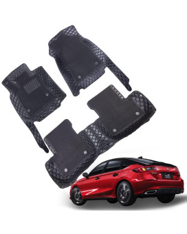 7DEEKEI for 2022-2024 Honda Civic Hatchback & Type R Trunk Mat + Rear Backrest Mat Cargo Tray Liners All Weather Waterproof Accessories