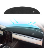 MASHA Dashboard Cover for Tesla Model 3/Y, Flannel Dashboard Pad Dash Mat Compatible with Tesla Model Y Model 3 2017-2021 2022 2023 Dashboard Decorative Interior Auto Accessories
