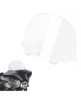 Amazicha Clear 13 Windshield Round Windscreen Wind Splitter Wind Deflector Compatible for 1996-2013 Harley Davidson Touring Electra Glide Ultra Classic Street Glide Ultra limited Tri Glide FLHT FLHX