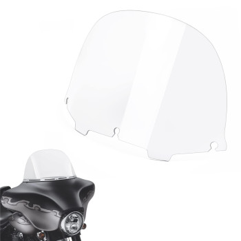 Amazicha Clear 13 Windshield Round Windscreen Wind Splitter Wind Deflector Compatible for 1996-2013 Harley Davidson Touring Electra Glide Ultra Classic Street Glide Ultra limited Tri Glide FLHT FLHX