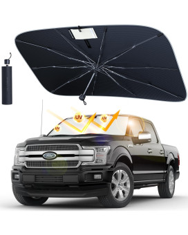 [2023 Newest] andobil Car Windshield Sun Shade Umbrella -Super Heat Insulation Protection- Foldable Sunshade for Car Windshield -Car Accessories Interior -Easy to Use-Out Keeps Car Cool - Large