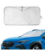 Car Windshield Sun Shade Compatible with Subaru Crosstrek 2021 2022 2023 Front Window Sunshades for XV Crosstreck 2012-2023 Sun Visor Protector 210T Reflective Fabric Foldable Shades Block UV Ray