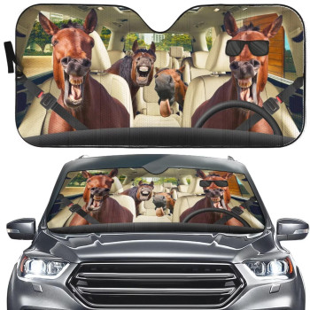 Windshield Car Sunshade Bulldog Front Window Bulldog Car Decoration Auto Sun Shade -Car Windshield,Dog Driving Car Window Screen Cover