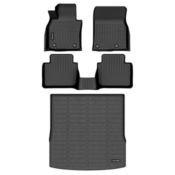 HAFIDI Floor Mats & Cargo Liner Custom Set for Mazda CX-50 2023 2024 All Weather Protection TPE Full Set Automotive Floor Liners Mazda CX50 2024 Accessories - Black