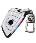 GERZEN Key Fob Cover Case Compatible with BMW, Key Cover Keychain for X3 X5 Accessories, Sturdy Key Cases for 3 5 7 Series X1 X2 X6