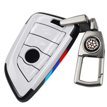 GERZEN Key Fob Cover Case Compatible with BMW, Key Cover Keychain for X3 X5 Accessories, Sturdy Key Cases for 3 5 7 Series X1 X2 X6