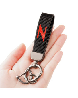 HUIANTS Carbon Fiber Style Car Keychain Z Emblem Microfiber Leather Key Chain Compatible with 350Z 370Z Z34 Z33 Accessories