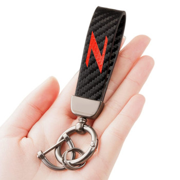 HUIANTS Carbon Fiber Style Car Keychain Z Emblem Microfiber Leather Key Chain Compatible with 350Z 370Z Z34 Z33 Accessories