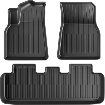 Maysoo Floor Mats for Tesla Model Y 2023-2020, All Weather Cargo Liner Model Y Accessories (1st Row Floor Mats and 2nd Row Floor Mats)