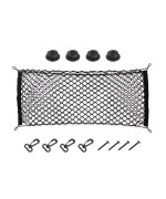 Hanemia Car Rear Cargo Net, Adjustable Elastic Storage Organizer Net, Trunk Cargo Storage Net, Universal Fit for Car, Vehicle, SUV (35.4 x 11.8)