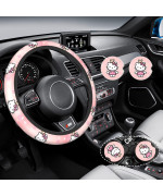 Cute Car Accessories Steering Wheel Cover for Women and Girls Universal Steering Wheel Covers 15 Inch Steering Wheel Protector