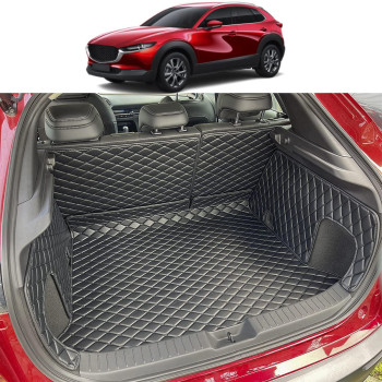 7DEEKEI for 2020-2024 Mazda CX30 CX-30 Trunk Mat and Rear Backrest Mat Cargo Liners All Weather Anti-Slip