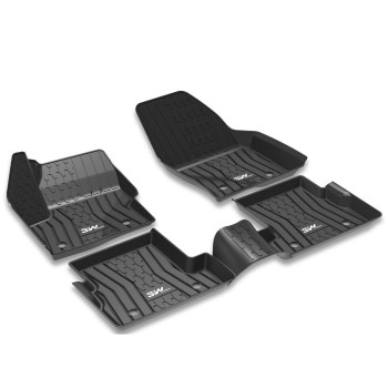 3W Floor Mats Fit for Lincoln MKX 2016 2017 2018 / Lincoln Nautilus 2019-2022 TPE All Weather Custom Fit Floor Liner for Lincoln MKX 1st and 2nd Row Full Set Car Liners Black