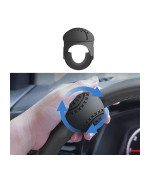 BESULEN Steering Wheel Spinner Knob, ABS & Silicone Non-Slip Knob with Metal Ball Bearing, Easy Installation, Car Steering Wheel Power Handle Knob fit for Trucks, Tractors, Mowers etc
