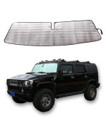 Windshield Sunshade Compatible with Hummer H2 2003-2007, Foldable UV Ray Reflector Auto Window Sun Shade, Keeps Vehicle Cool (H2)