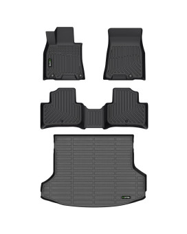 HAFIDI Automotive Floor Mats & Cargo Liner Custom for Genesis GV70 2022 2023 2024 - Black