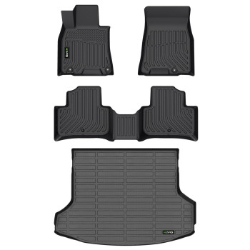 HAFIDI Automotive Floor Mats & Cargo Liner Custom for Genesis GV70 2022 2023 2024 - Black