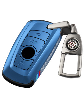 GERZEN Key Fob Cover Case Compatible with BMW, Sturdy Key Cases Keychain for 2 3 4 5 6 7 Series X3 X4 Accessories