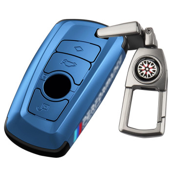 GERZEN Key Fob Cover Case Compatible with BMW, Sturdy Key Cases Keychain for 2 3 4 5 6 7 Series X3 X4 Accessories