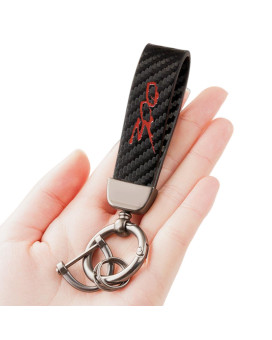 HUIANTS Carbon Fiber Style Car Keychain 300 Emblem Microfiber Leather Key Chain compatible with Chrysler 300 300C 300S Accessories