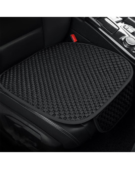 2 Pack Car Seat Cover for Front Car Seat Bottom,Ice Silk Seat Cushion Protector Without Backrest with Storage Pocket, Works with Summer Sedan SUV Pickup Minivan (Black)