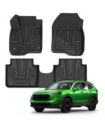 AUXITO All Weather Floor Mats for 2023 2024 Honda CRV(Including Hybrid) All Season Floor Mats for CR-V Accessory, Odorless, Durable TPE Floor Liner for 2023 2024 CR-V Hybrid Front & Rear Rows, 3PCS