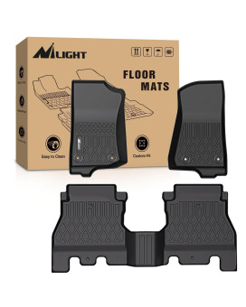 Nilight TPE Floor Mats for Jeep Wrangler JL Unlimited 4 Door (Not for JK or 4XE) 2018 2019 2020 2021 2022 2023 2024,All Weather Custom Fit Heavy Duty Floor Liners