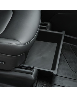 Jawjut Front Under-seat Storage Box for Tesla Model y Model x, Waste Bin Accessory, ABS+TPE Double Hidden Design