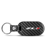 iPick Image for Chevrolet Camaro ZL1 Real Black Carbon Fiber Tag Style Key Chain Keychain, Official Licensed