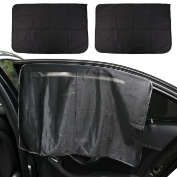 2pcs Car Window Sun Shades, Magnetic Car Rear Window Sunshade Curtain Car Shades for Side Windows, Car Window Cover for Baby, Long Trip, Preventing The Sun (Semi-Shading)