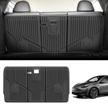 LASFIT Rear Back Seat Protector for Tesla Model Y 2020-2023, TPE Second Row Seats Back Cover, Waterproof Backrest Mats Model Y Accessories, 3 PCS